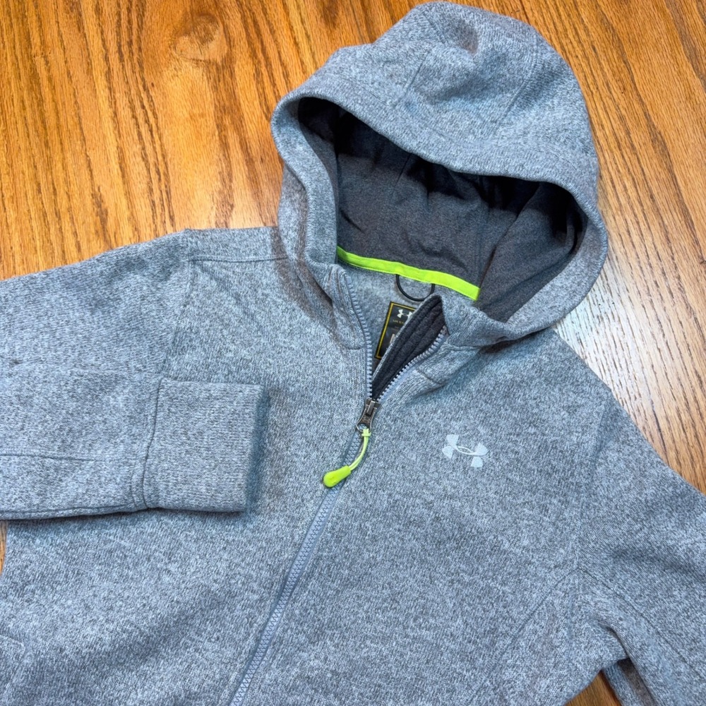 Under Armour Storm Hoodie Women Medium Gray Full Zip Fleece Jacket 1231731